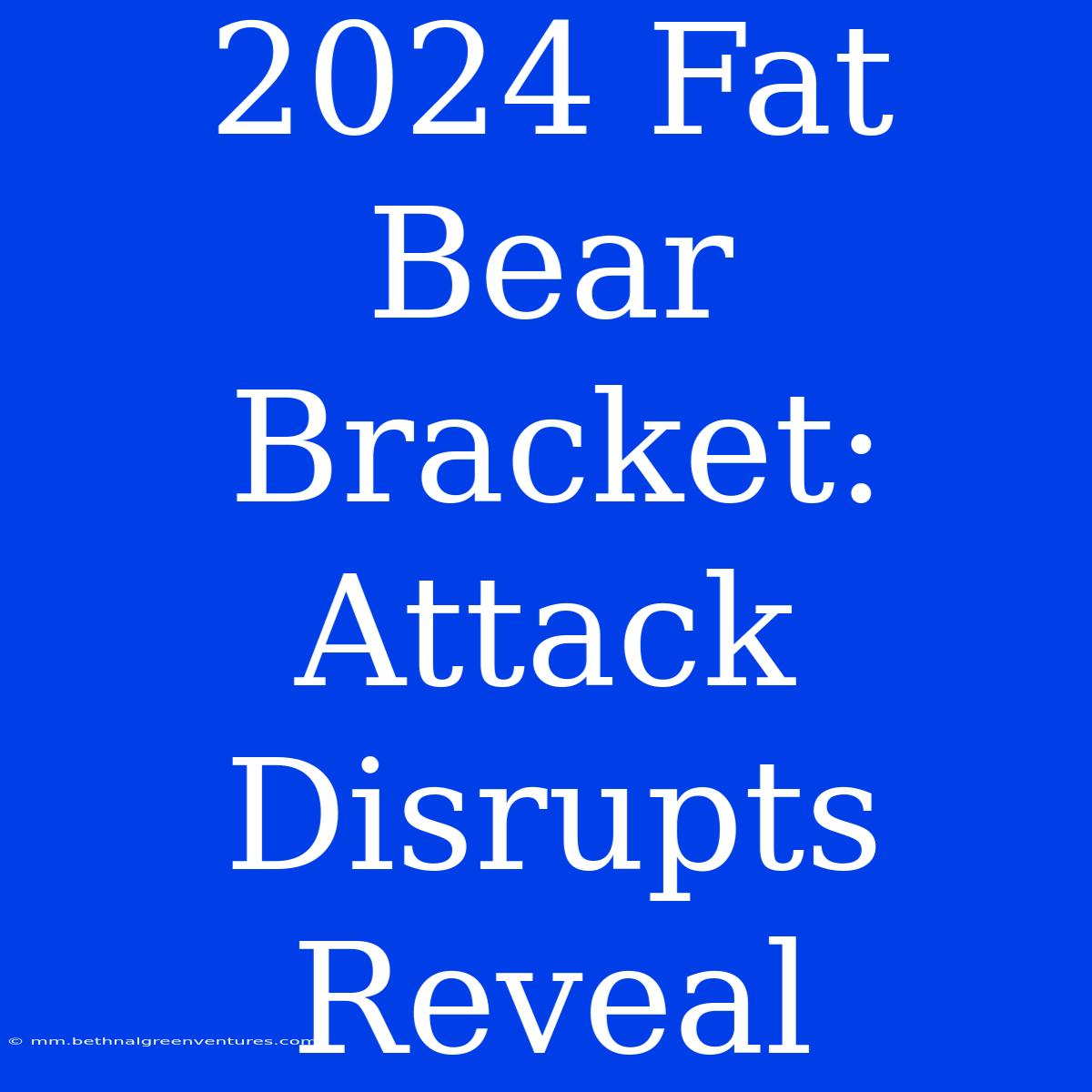 2024 Fat Bear Bracket: Attack Disrupts Reveal