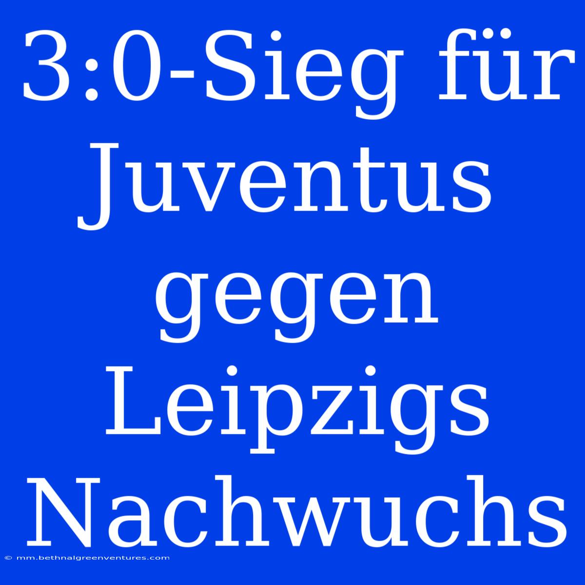 3:0-Sieg Für Juventus Gegen Leipzigs Nachwuchs 