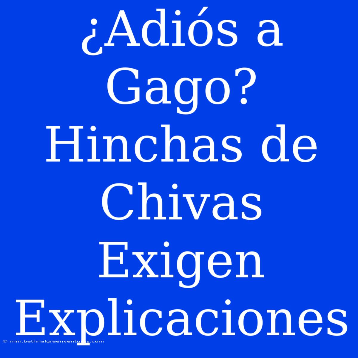 ¿Adiós A Gago? Hinchas De Chivas Exigen Explicaciones