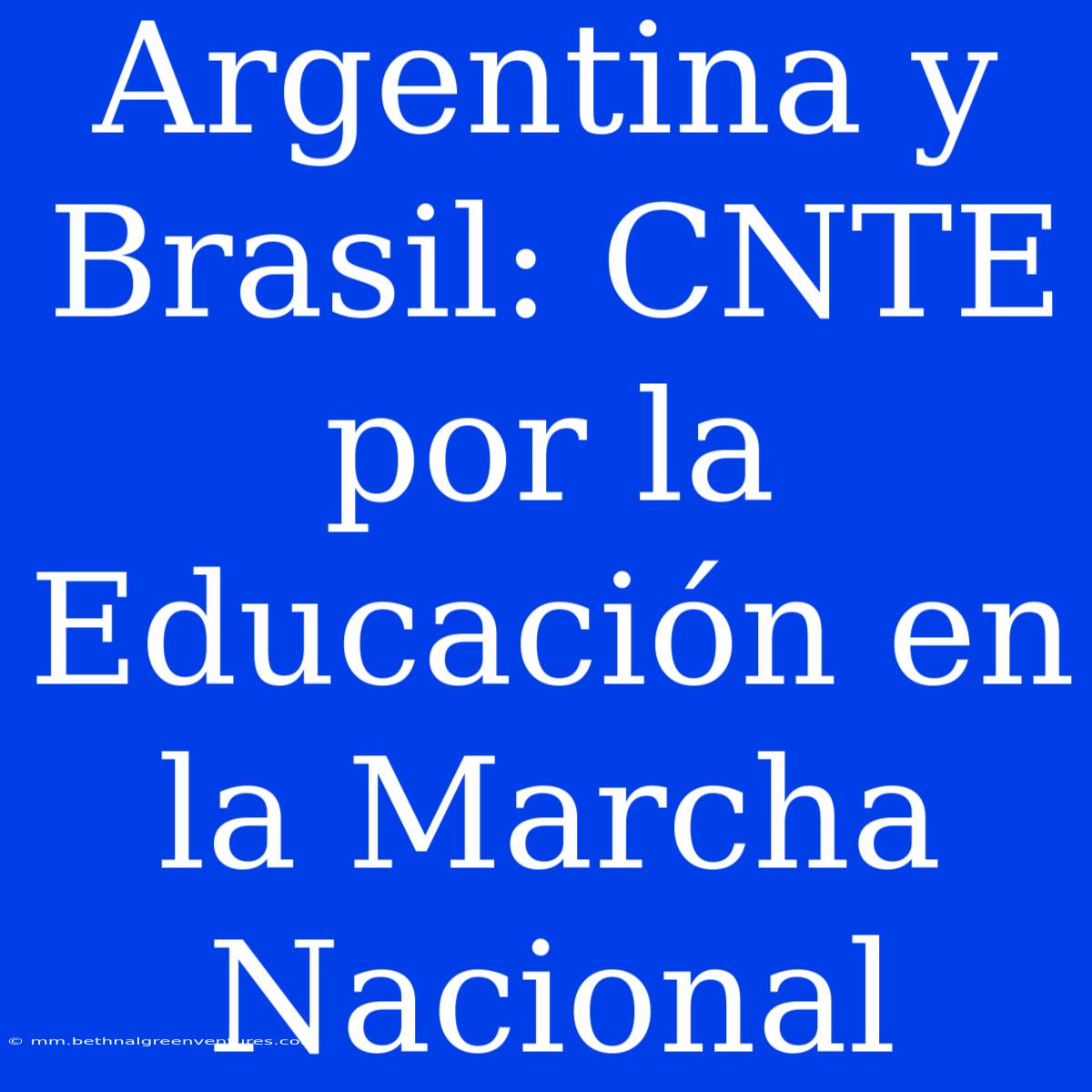 Argentina Y Brasil: CNTE Por La Educación En La Marcha Nacional