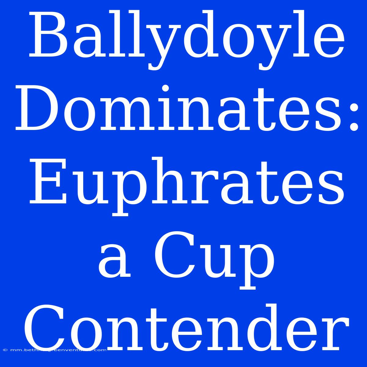 Ballydoyle Dominates: Euphrates A Cup Contender