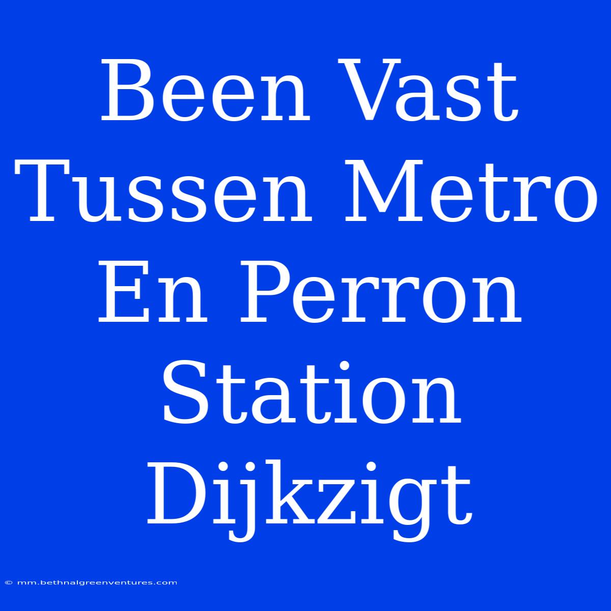 Been Vast Tussen Metro En Perron Station Dijkzigt