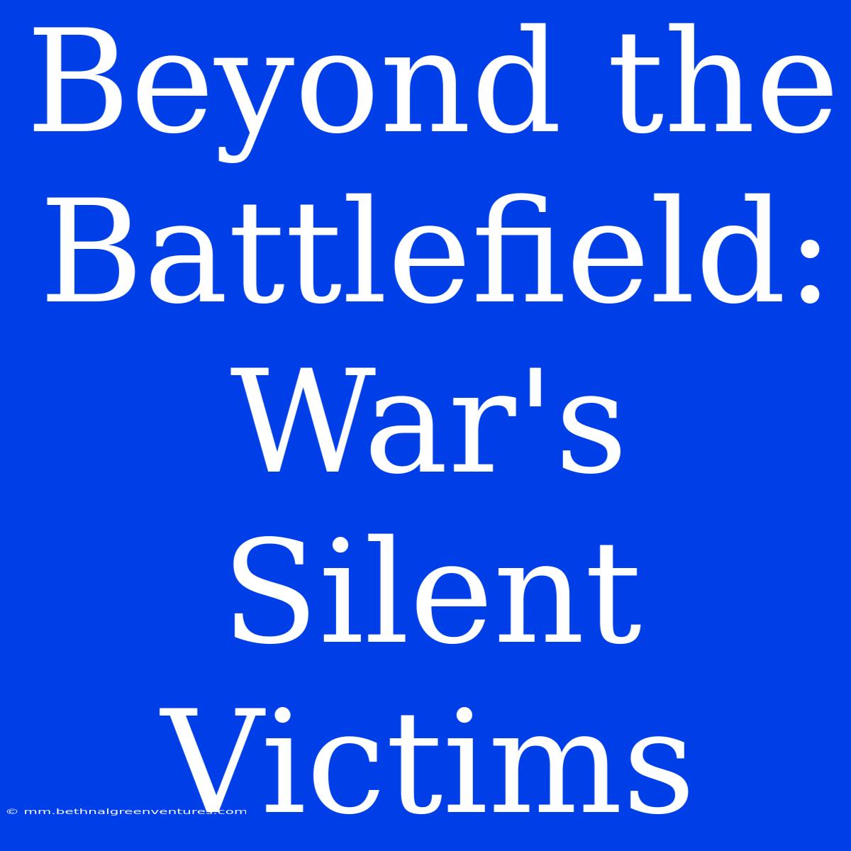 Beyond The Battlefield: War's Silent Victims