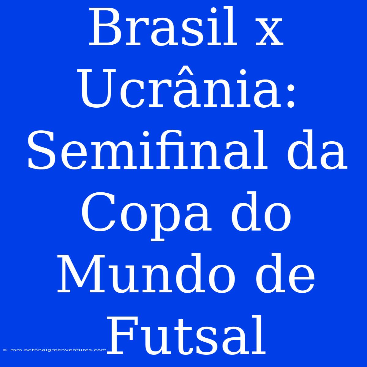 Brasil X Ucrânia: Semifinal Da Copa Do Mundo De Futsal