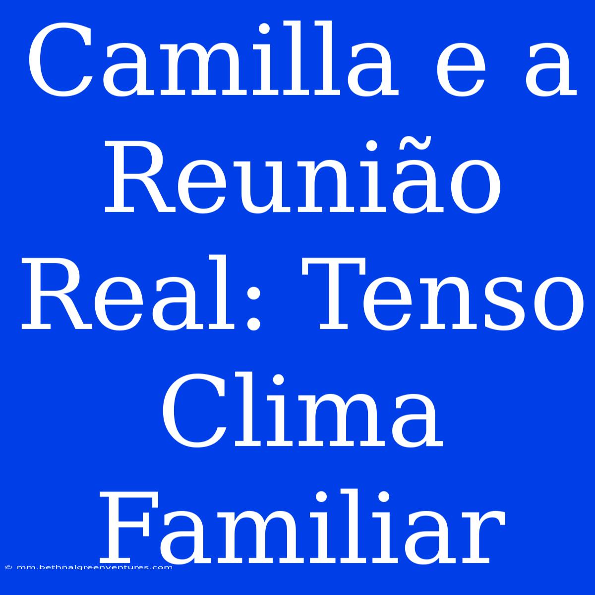 Camilla E A Reunião Real: Tenso Clima Familiar 