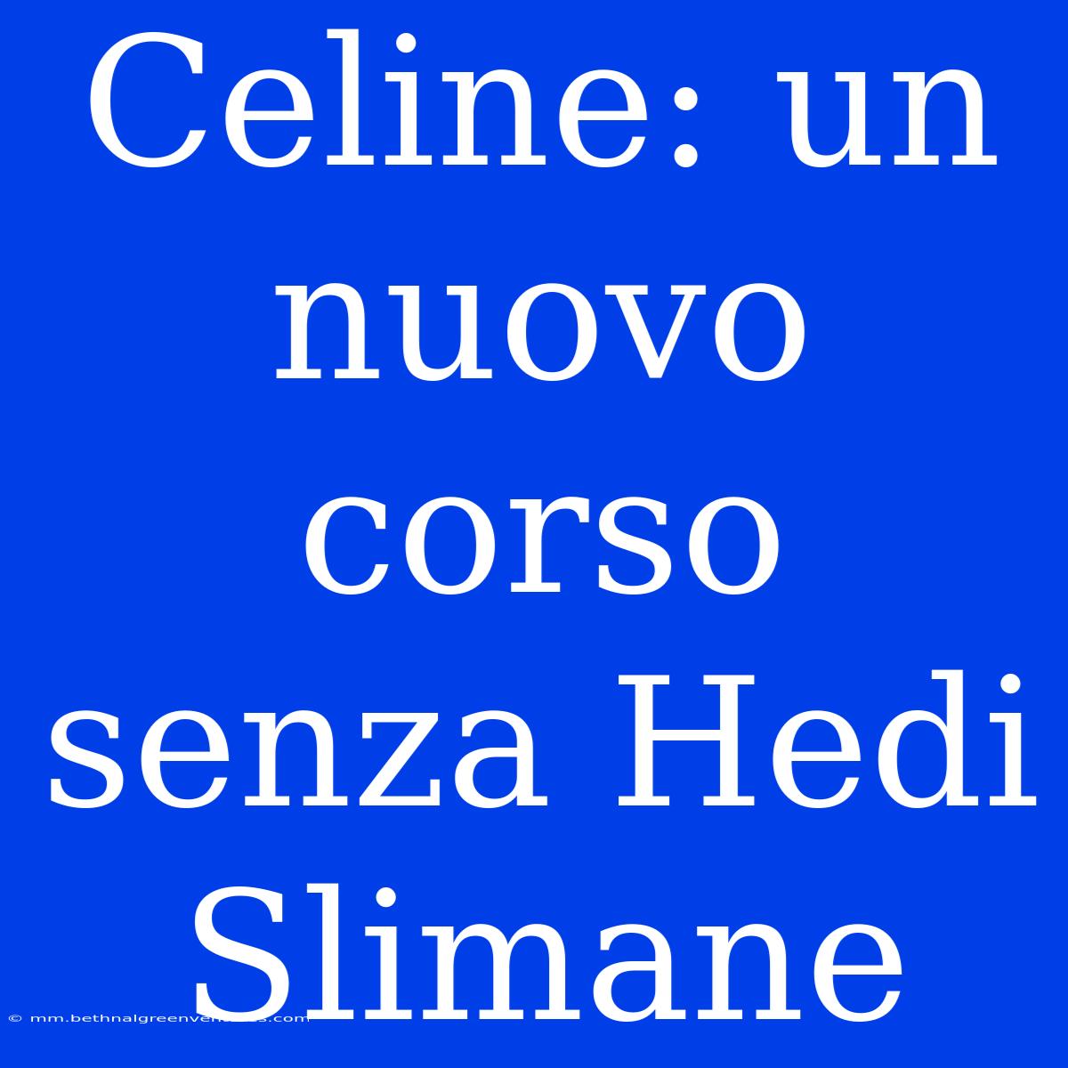 Celine: Un Nuovo Corso Senza Hedi Slimane