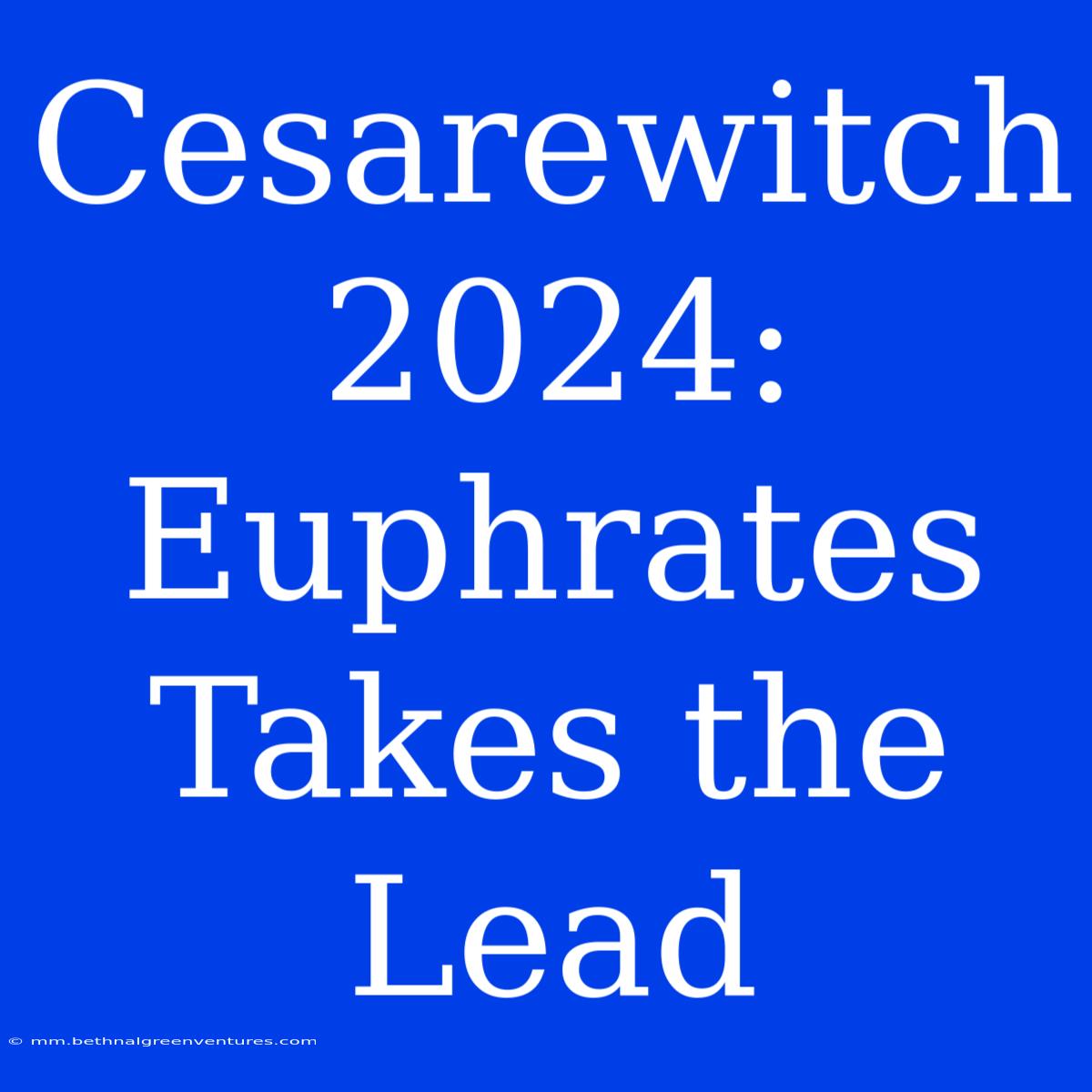 Cesarewitch 2024: Euphrates Takes The Lead