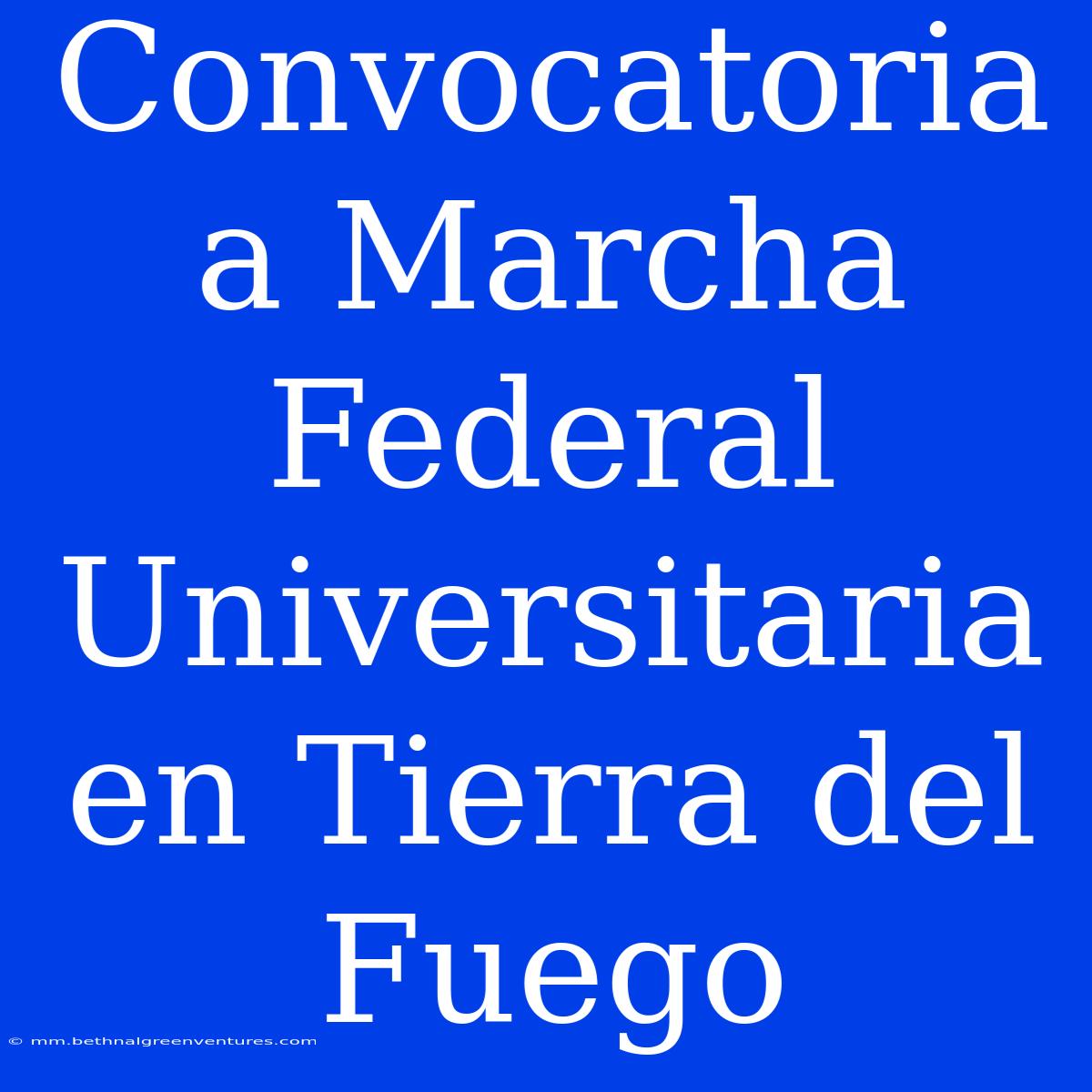 Convocatoria A Marcha Federal Universitaria En Tierra Del Fuego