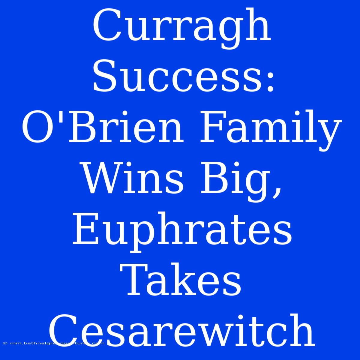 Curragh Success: O'Brien Family Wins Big, Euphrates Takes Cesarewitch