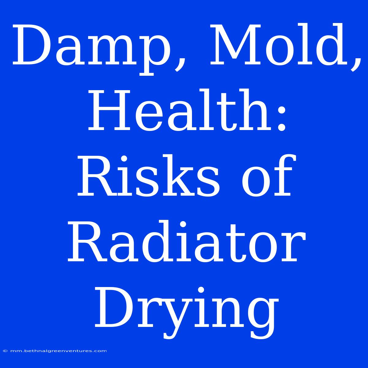 Damp, Mold, Health: Risks Of Radiator Drying