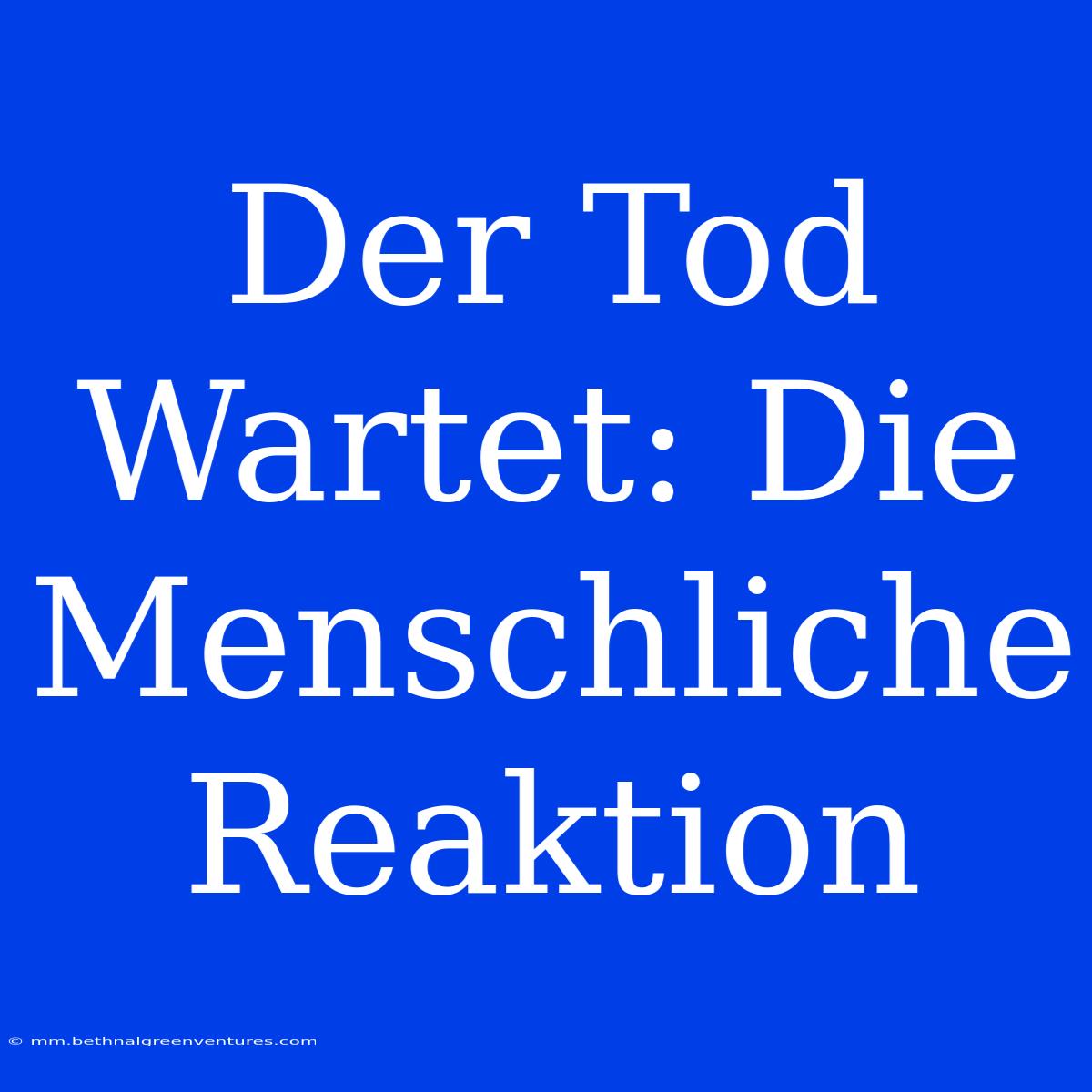 Der Tod Wartet: Die Menschliche Reaktion