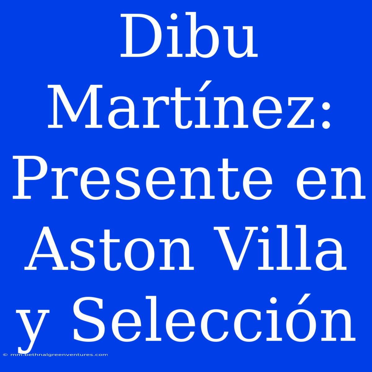 Dibu Martínez: Presente En Aston Villa Y Selección