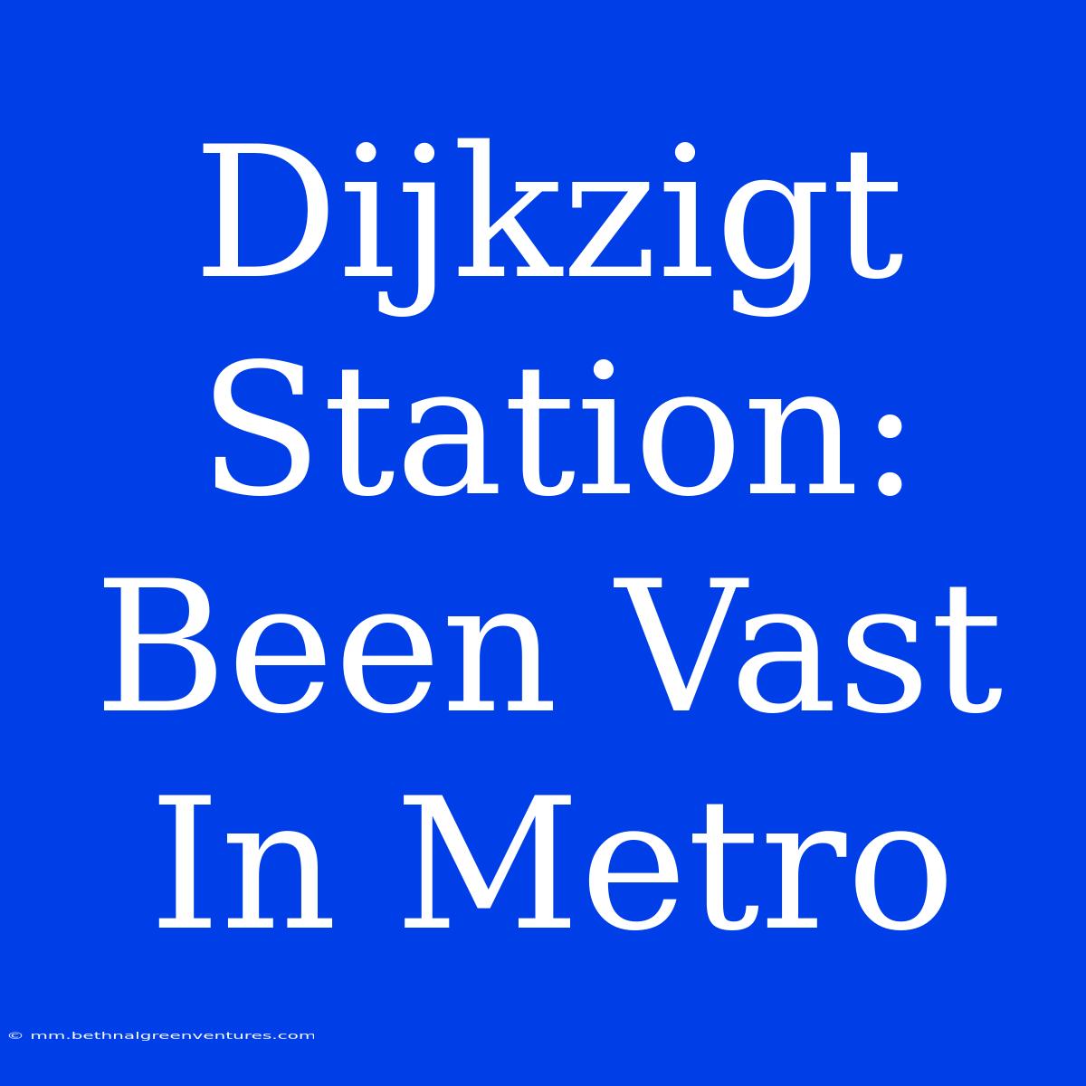 Dijkzigt Station: Been Vast In Metro