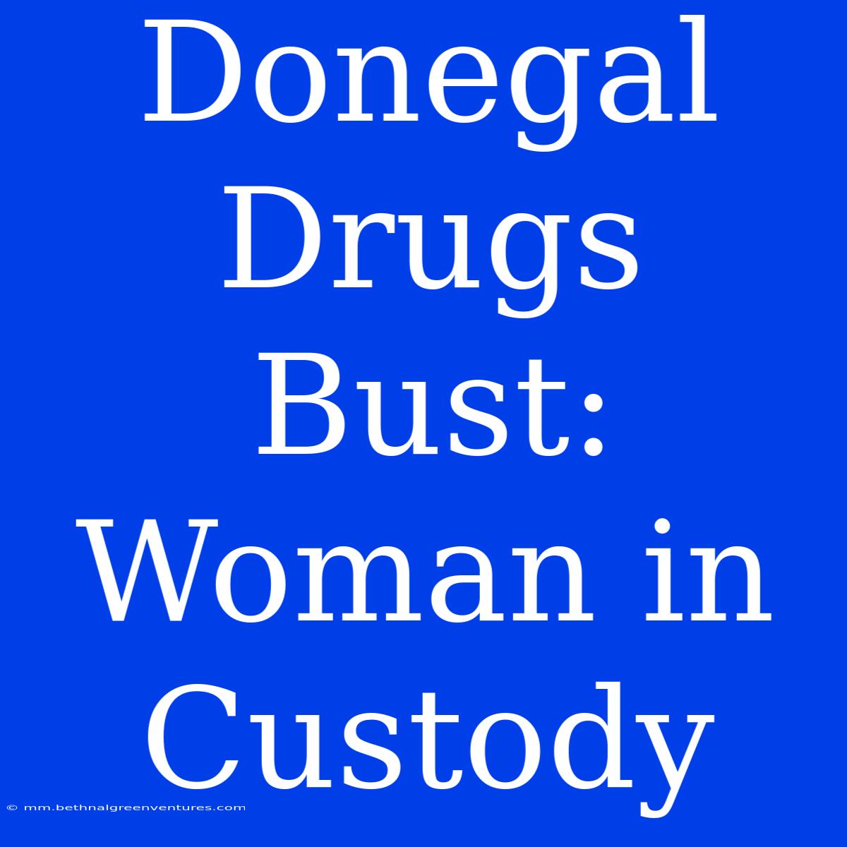 Donegal Drugs Bust: Woman In Custody