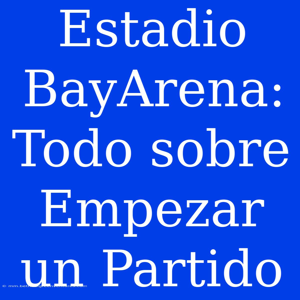 Estadio BayArena: Todo Sobre Empezar Un Partido 