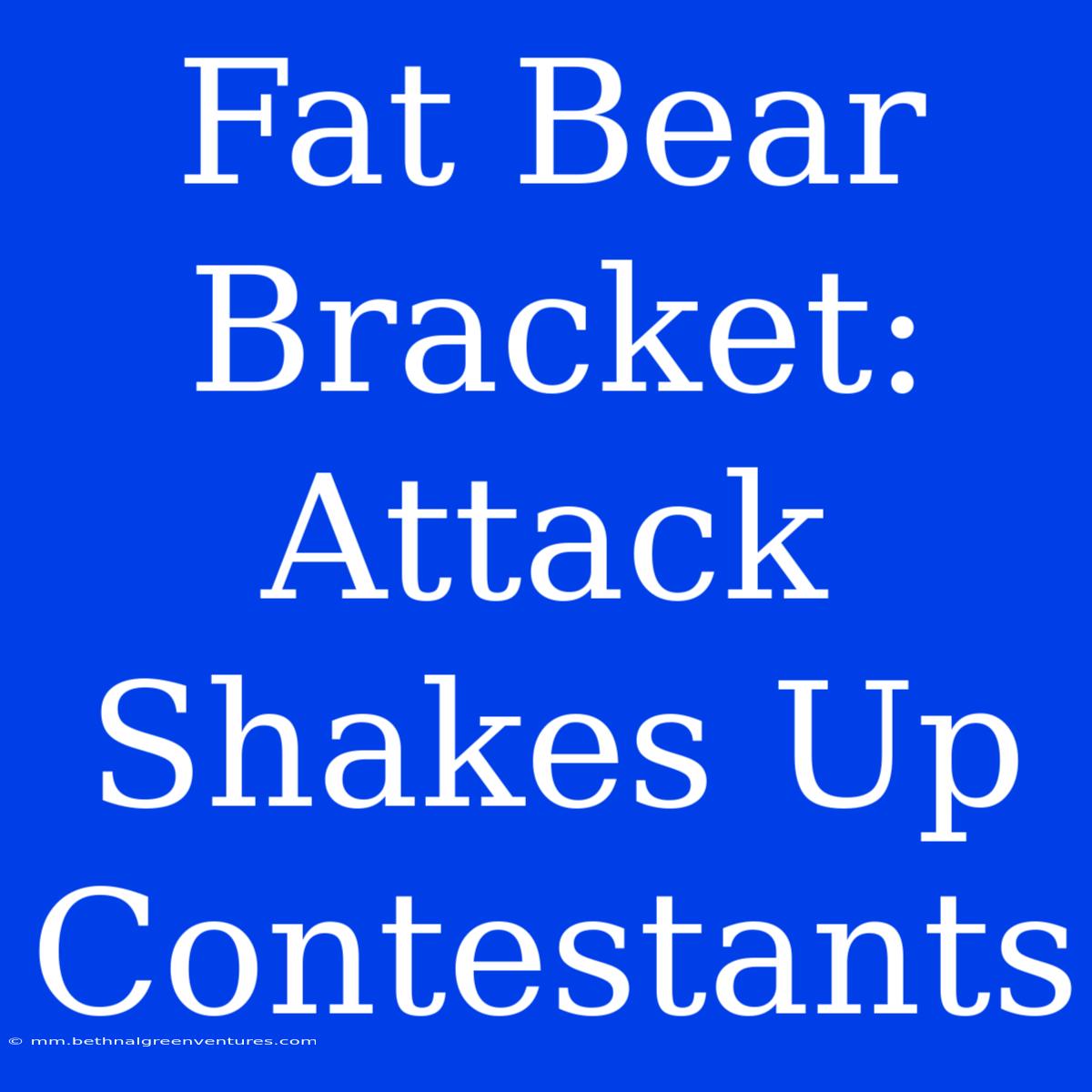 Fat Bear Bracket: Attack Shakes Up Contestants