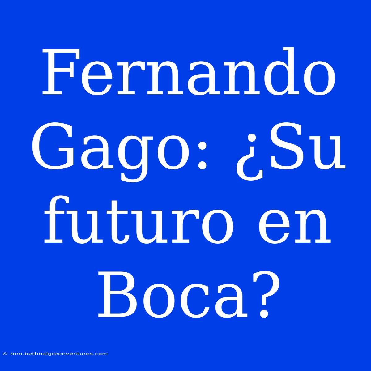 Fernando Gago: ¿Su Futuro En Boca?