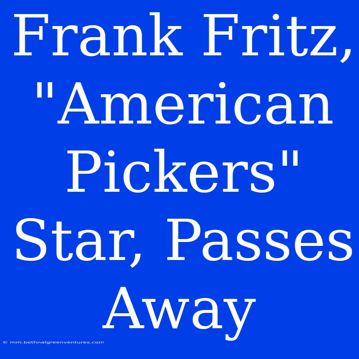 Frank Fritz, 