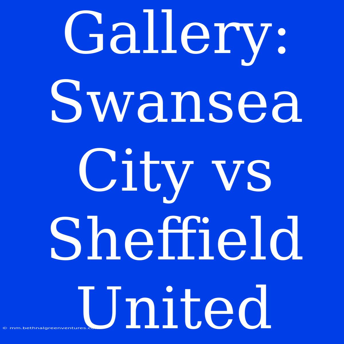 Gallery: Swansea City Vs Sheffield United