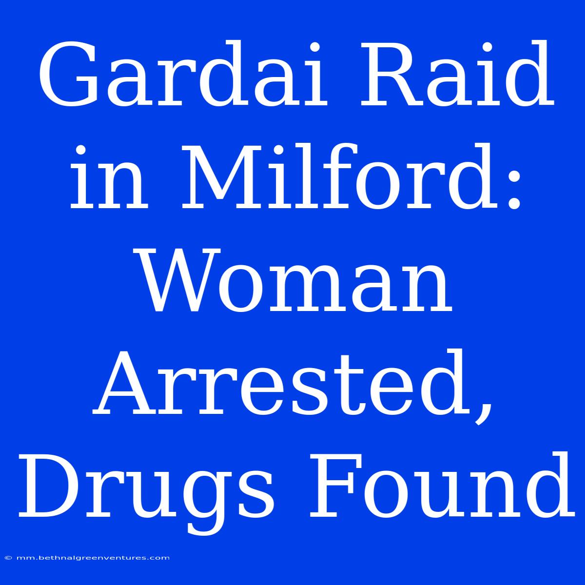 Gardai Raid In Milford: Woman Arrested, Drugs Found