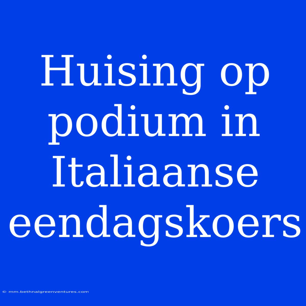 Huising Op Podium In Italiaanse Eendagskoers