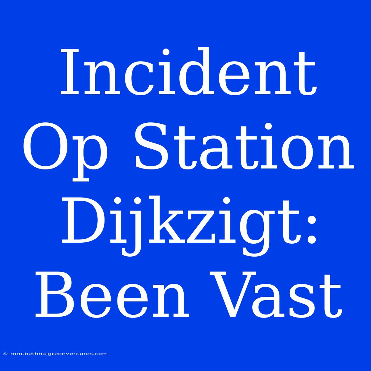 Incident Op Station Dijkzigt: Been Vast