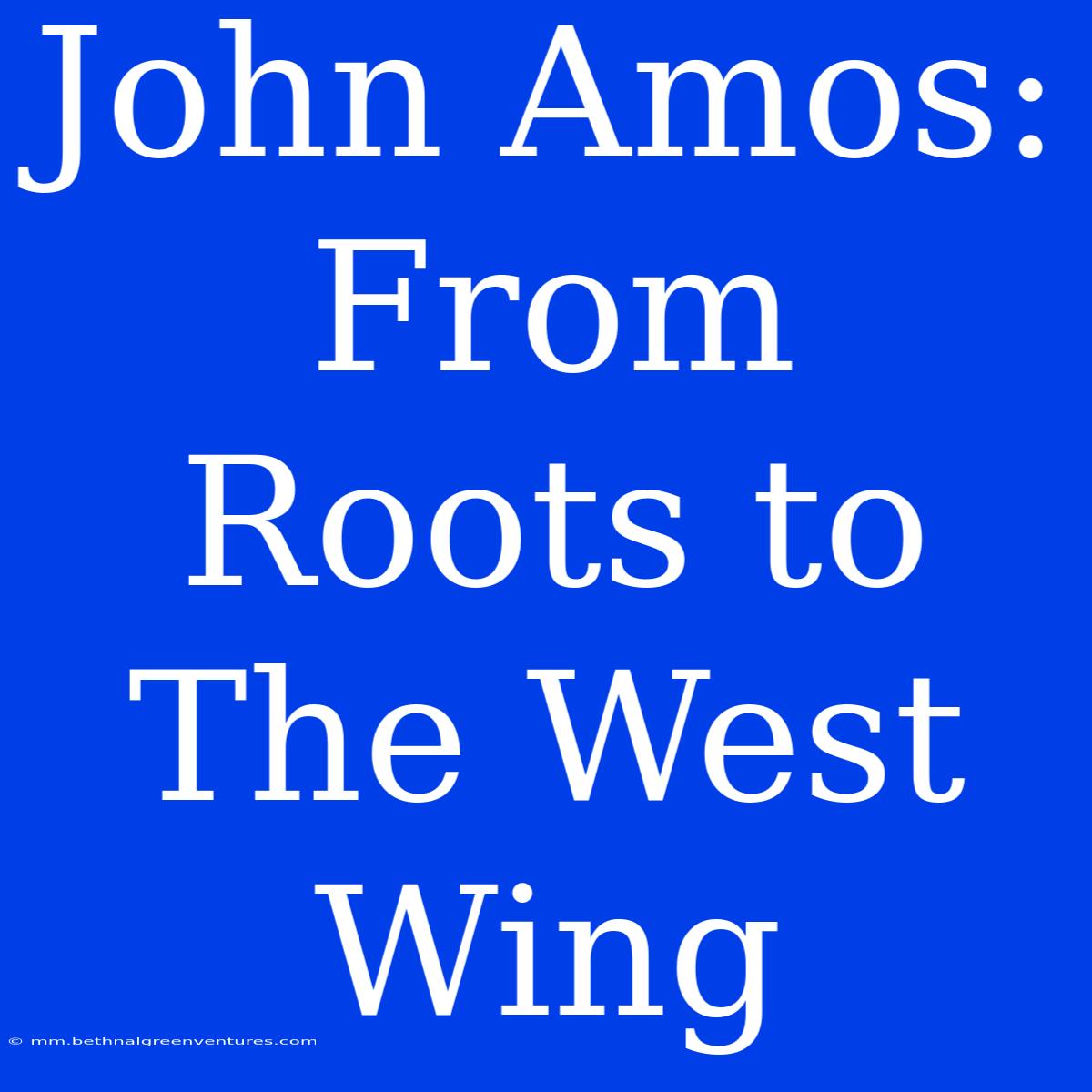 John Amos: From Roots To The West Wing