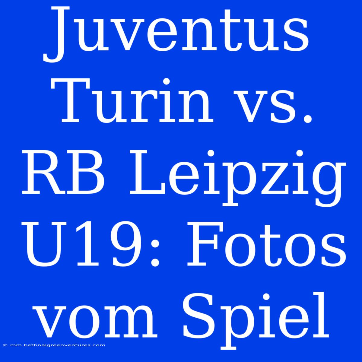 Juventus Turin Vs. RB Leipzig U19: Fotos Vom Spiel