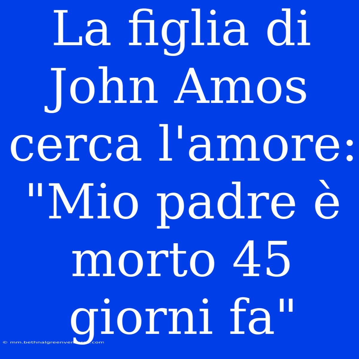 La Figlia Di John Amos Cerca L'amore: 