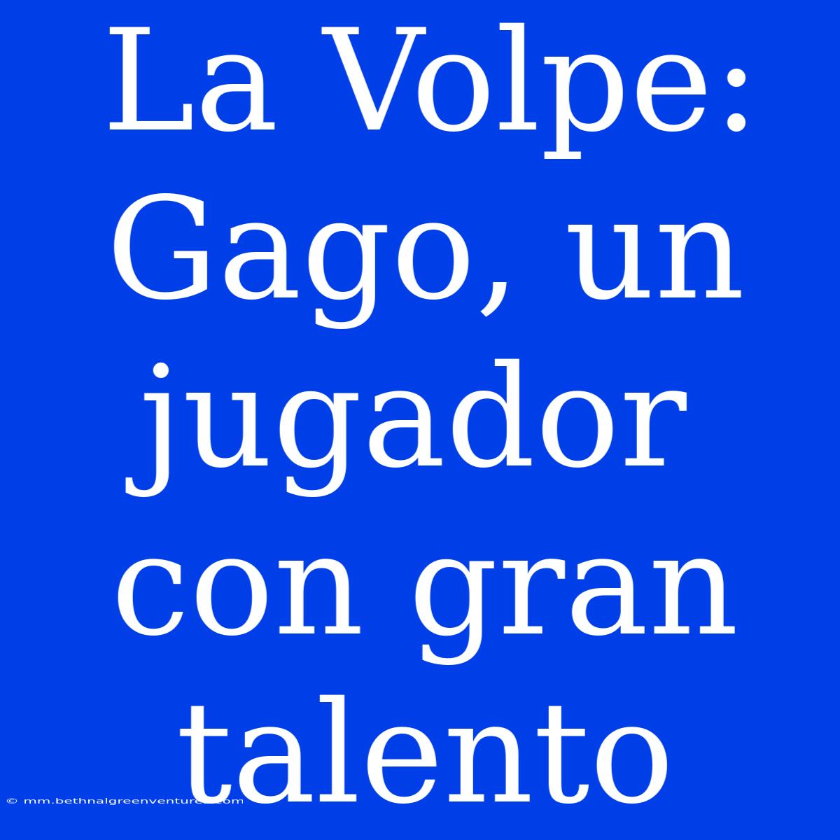 La Volpe: Gago, Un Jugador Con Gran Talento 