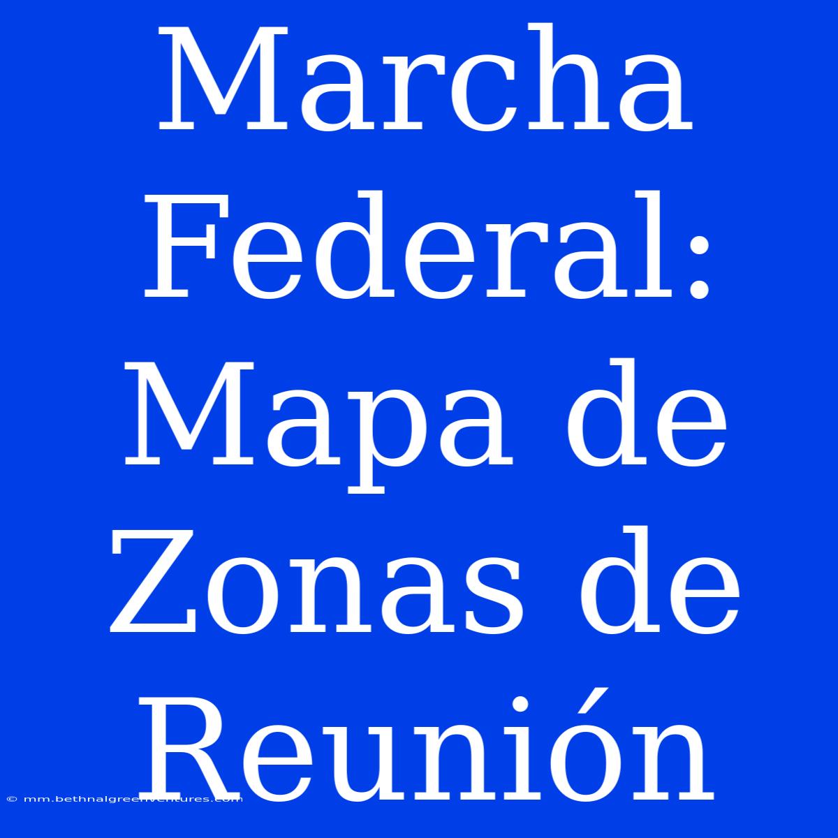 Marcha Federal: Mapa De Zonas De Reunión