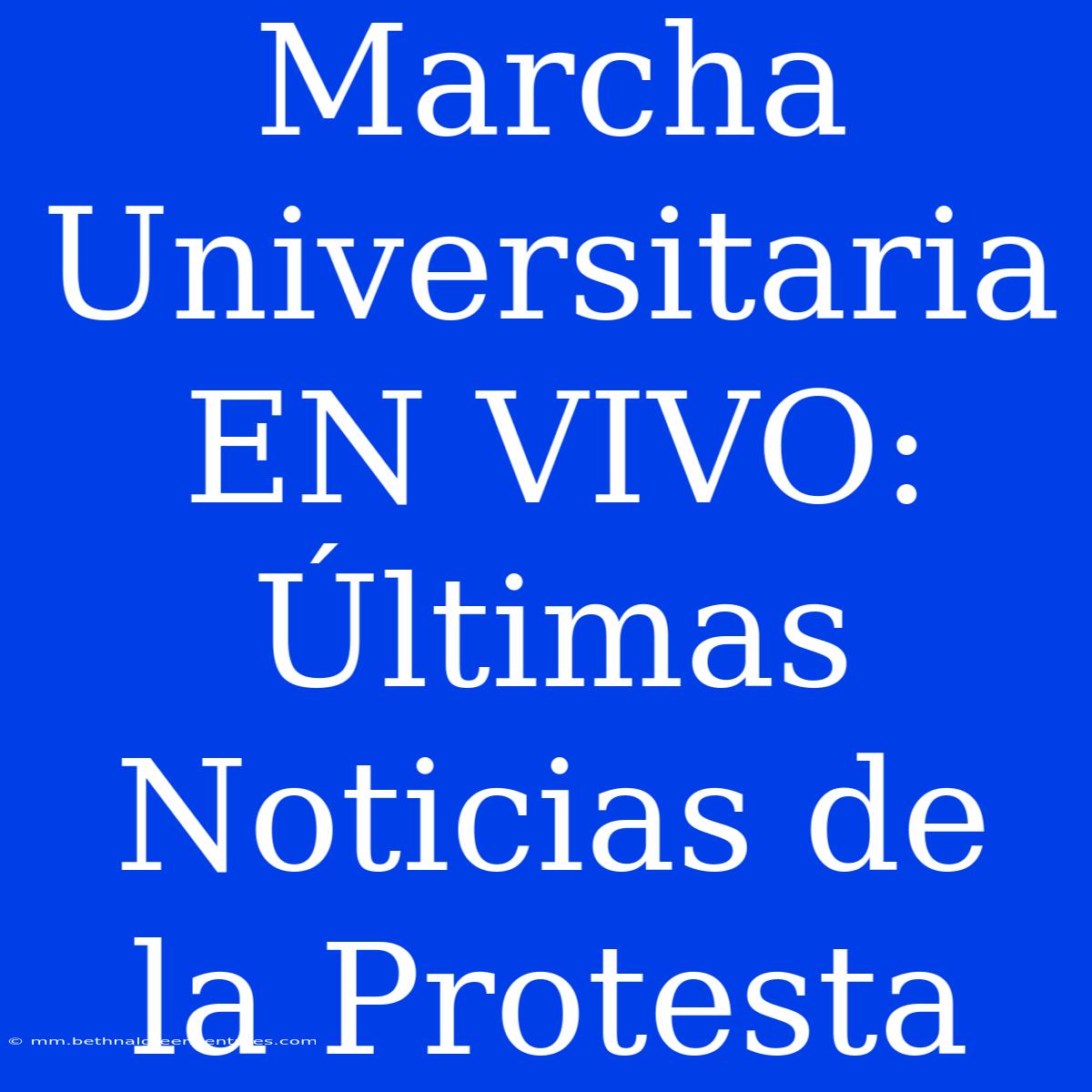 Marcha Universitaria EN VIVO: Últimas Noticias De La Protesta