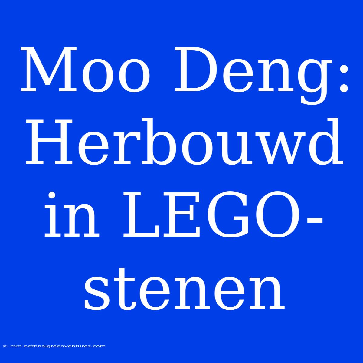 Moo Deng: Herbouwd In LEGO-stenen