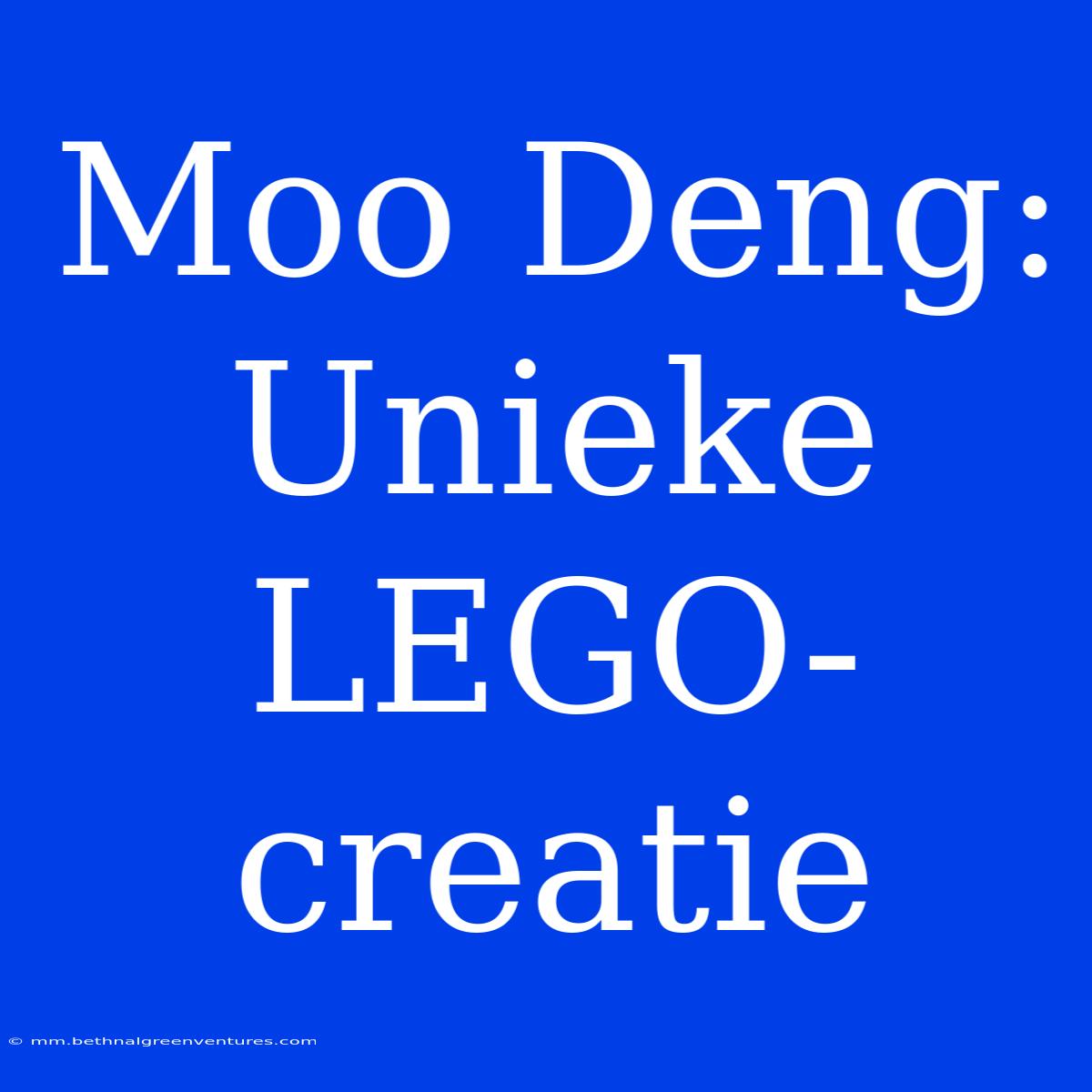 Moo Deng: Unieke LEGO-creatie