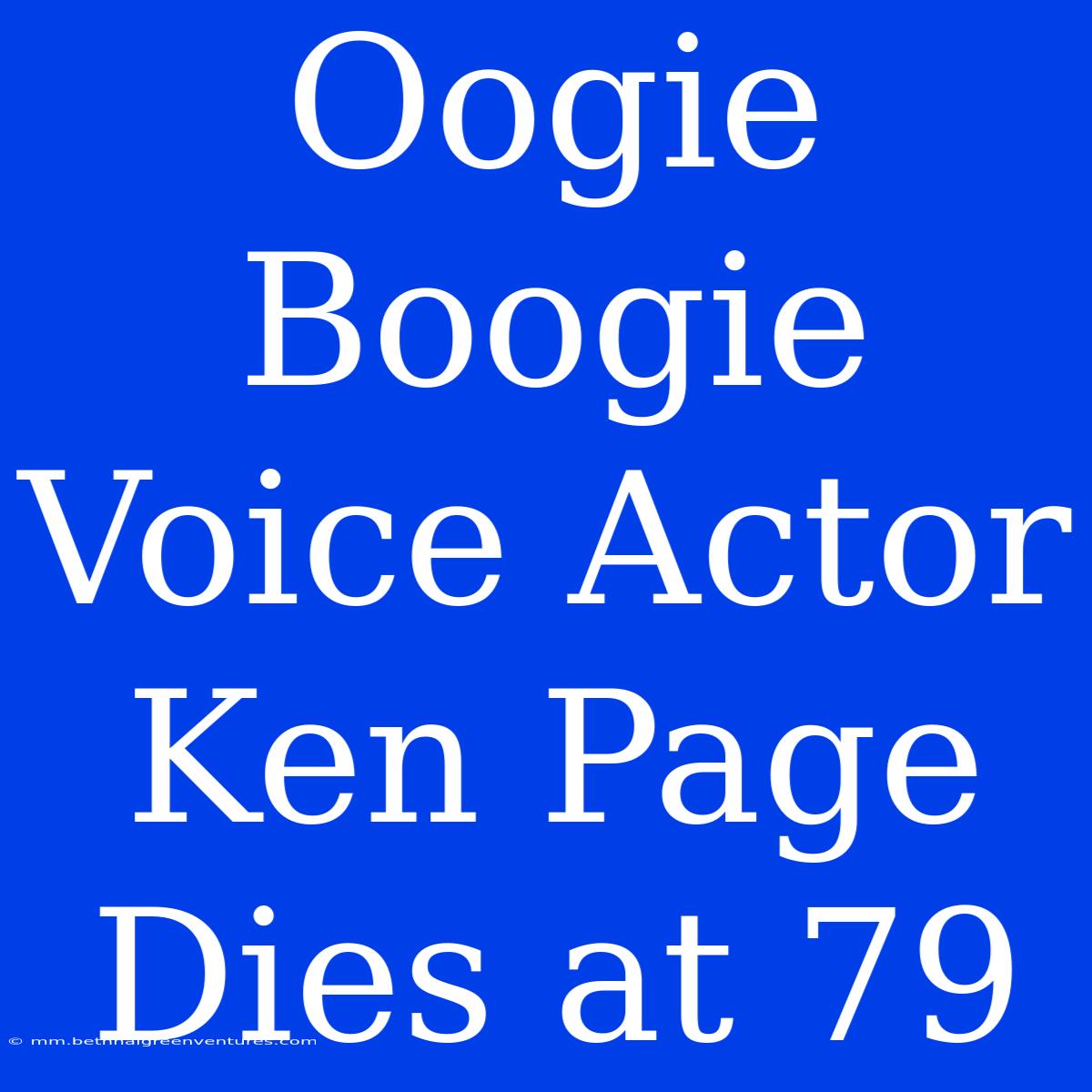 Oogie Boogie Voice Actor Ken Page Dies At 79