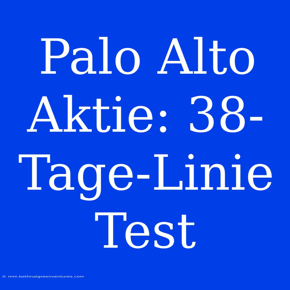 Palo Alto Aktie: 38-Tage-Linie Test