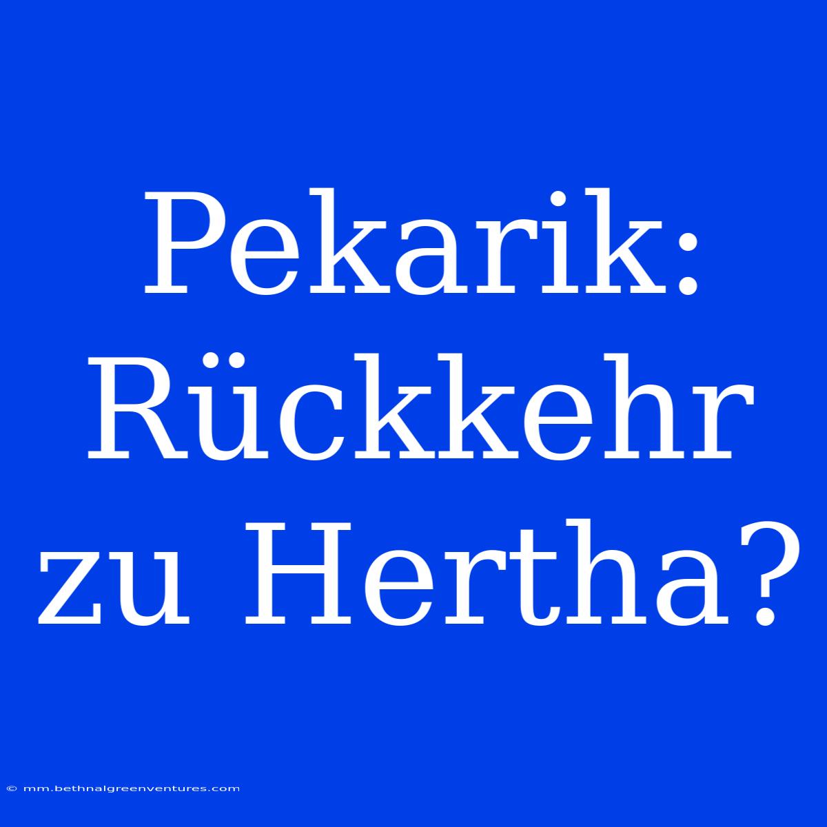 Pekarik: Rückkehr Zu Hertha?