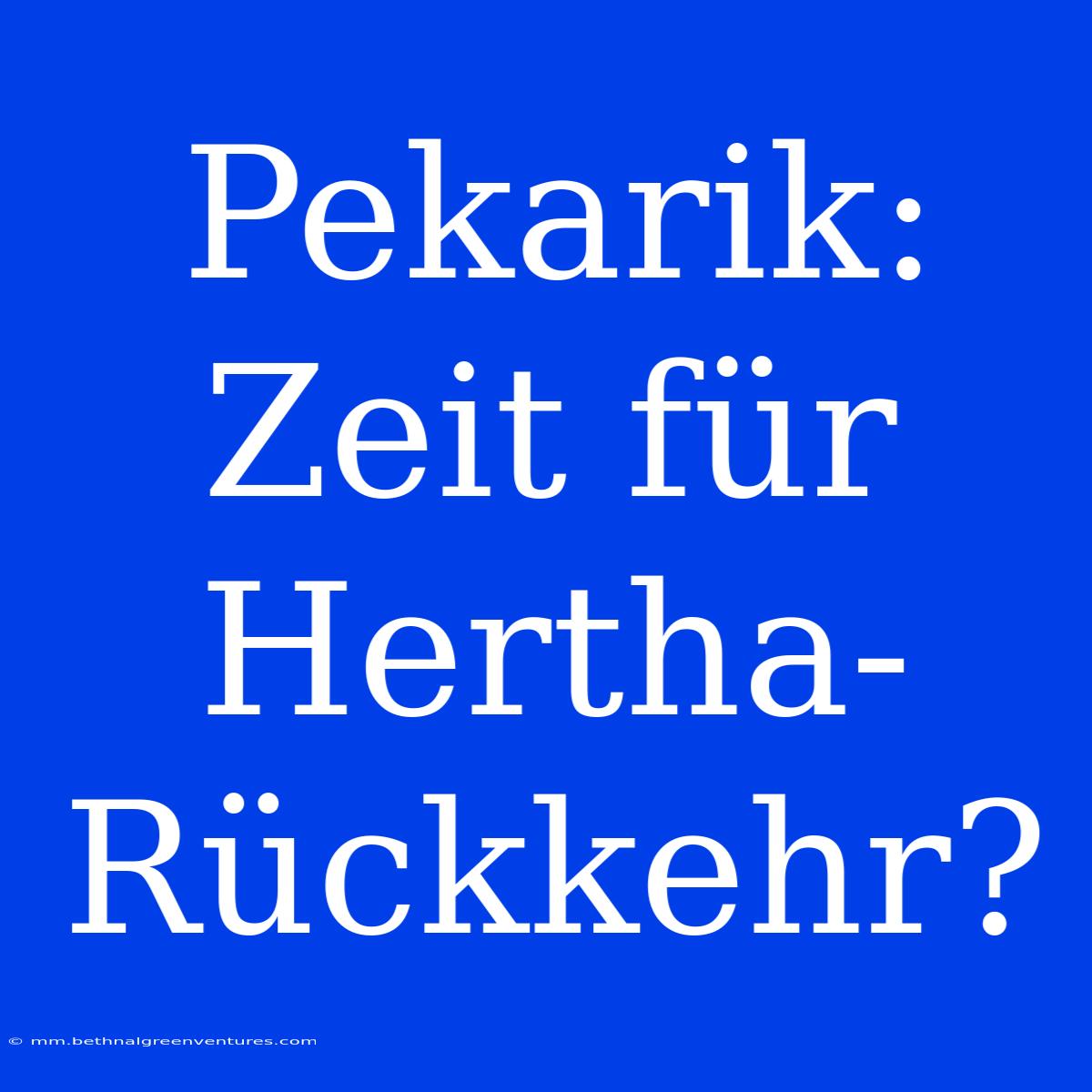 Pekarik: Zeit Für Hertha-Rückkehr?