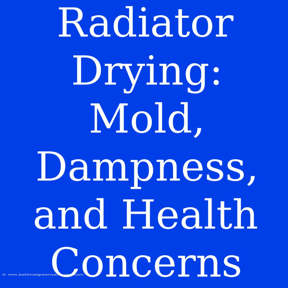 Radiator Drying: Mold, Dampness, And Health Concerns