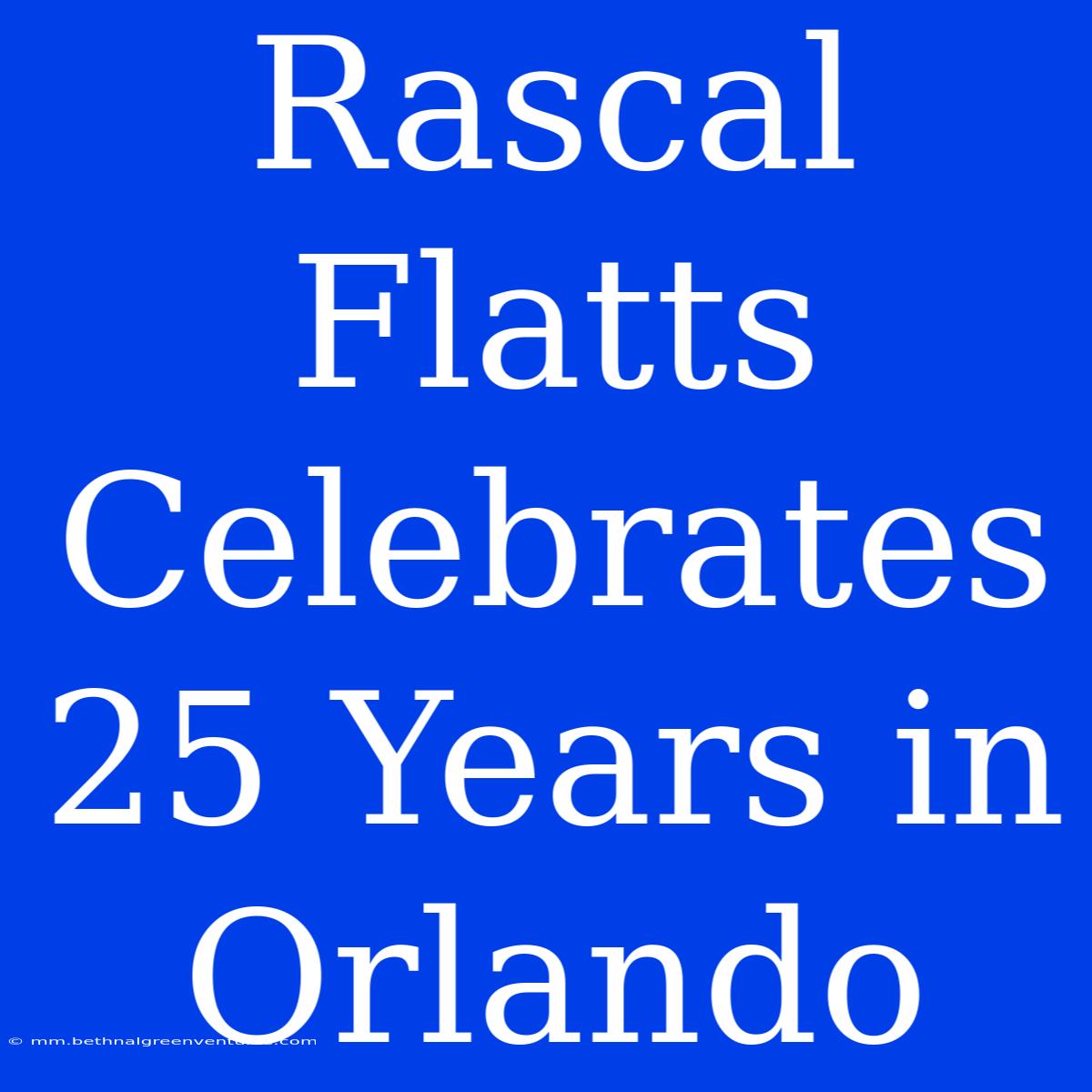 Rascal Flatts Celebrates 25 Years In Orlando