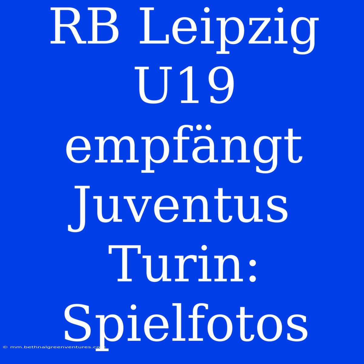 RB Leipzig U19 Empfängt Juventus Turin: Spielfotos