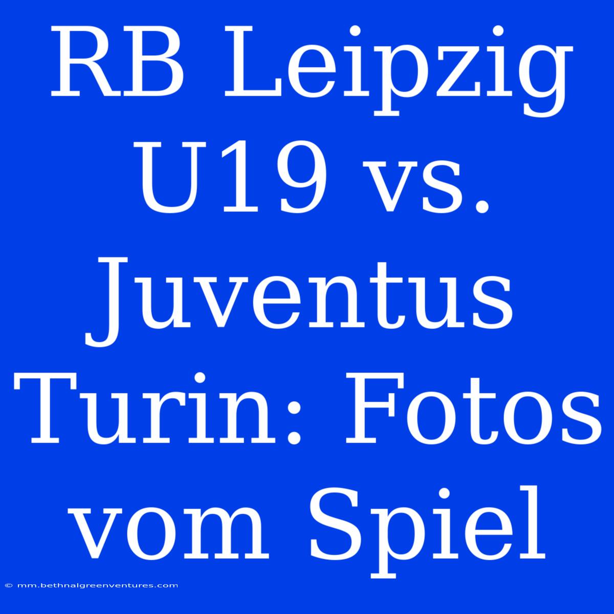 RB Leipzig U19 Vs. Juventus Turin: Fotos Vom Spiel