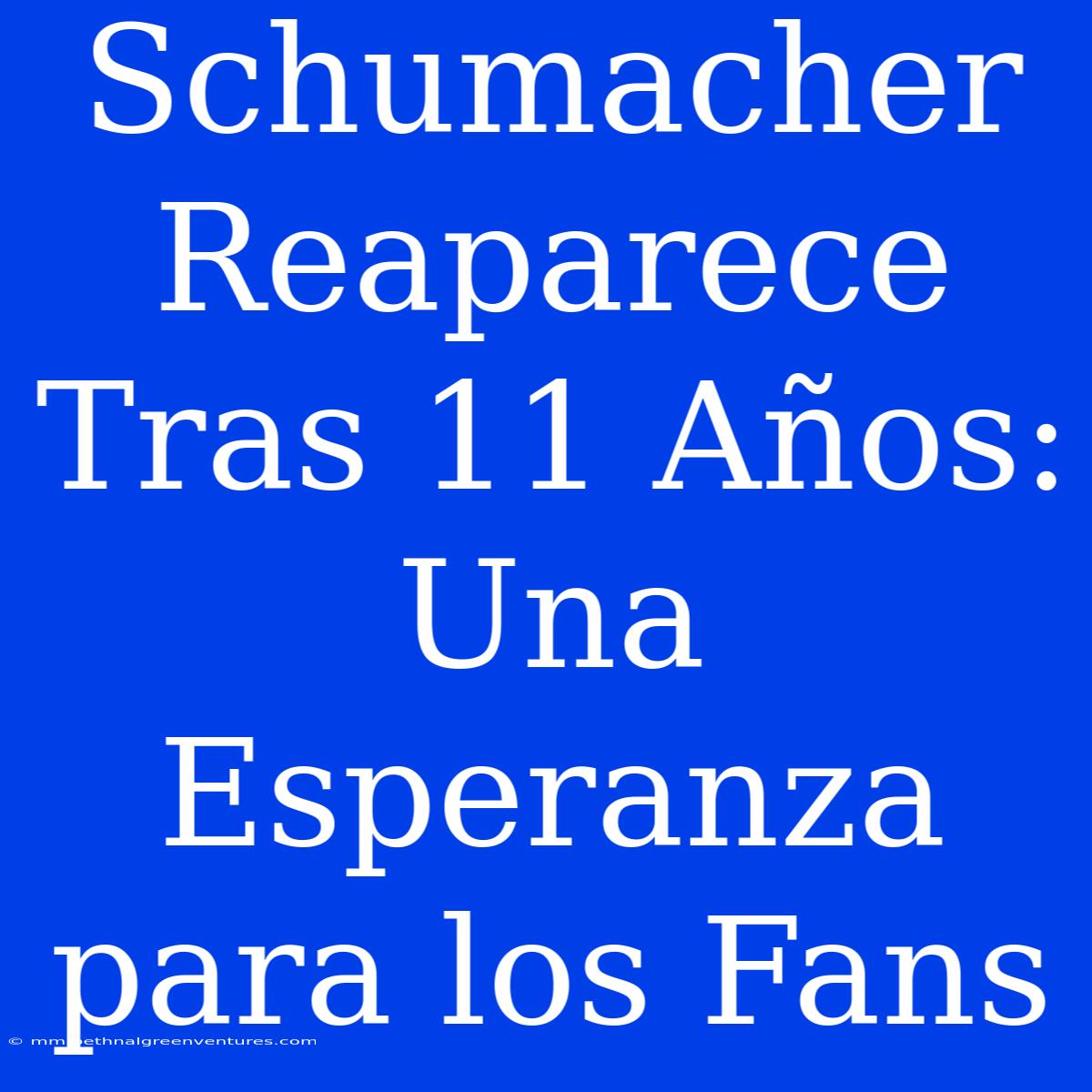 Schumacher Reaparece Tras 11 Años: Una Esperanza Para Los Fans