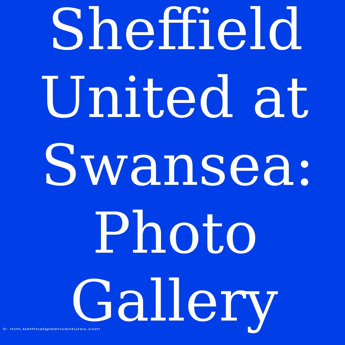 Sheffield United At Swansea: Photo Gallery