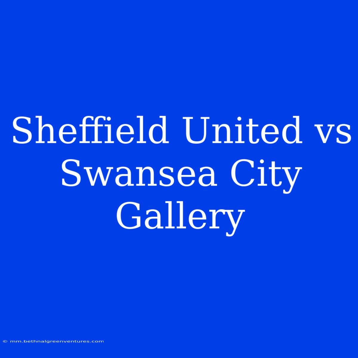 Sheffield United Vs Swansea City Gallery