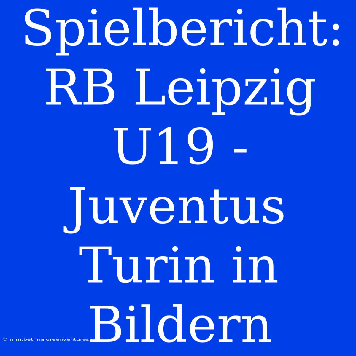 Spielbericht: RB Leipzig U19 - Juventus Turin In Bildern 