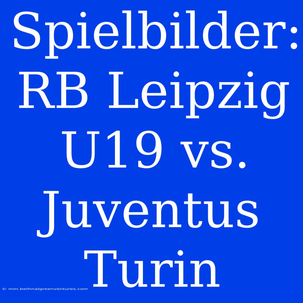 Spielbilder: RB Leipzig U19 Vs. Juventus Turin