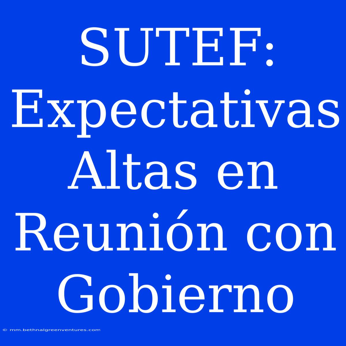 SUTEF: Expectativas Altas En Reunión Con Gobierno