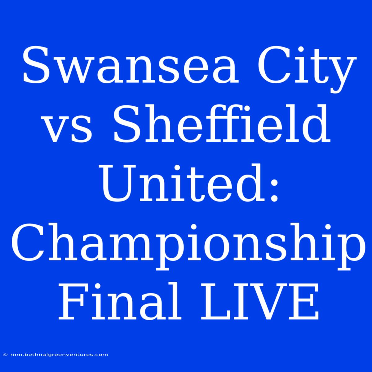 Swansea City Vs Sheffield United: Championship Final LIVE