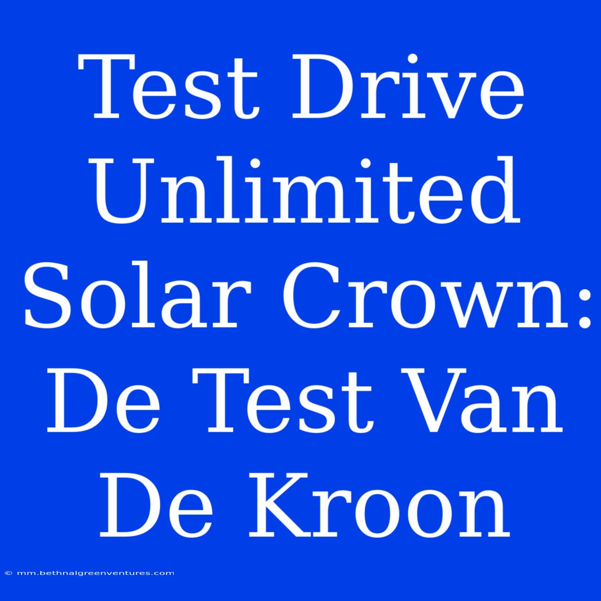 Test Drive Unlimited Solar Crown:  De Test Van De Kroon 